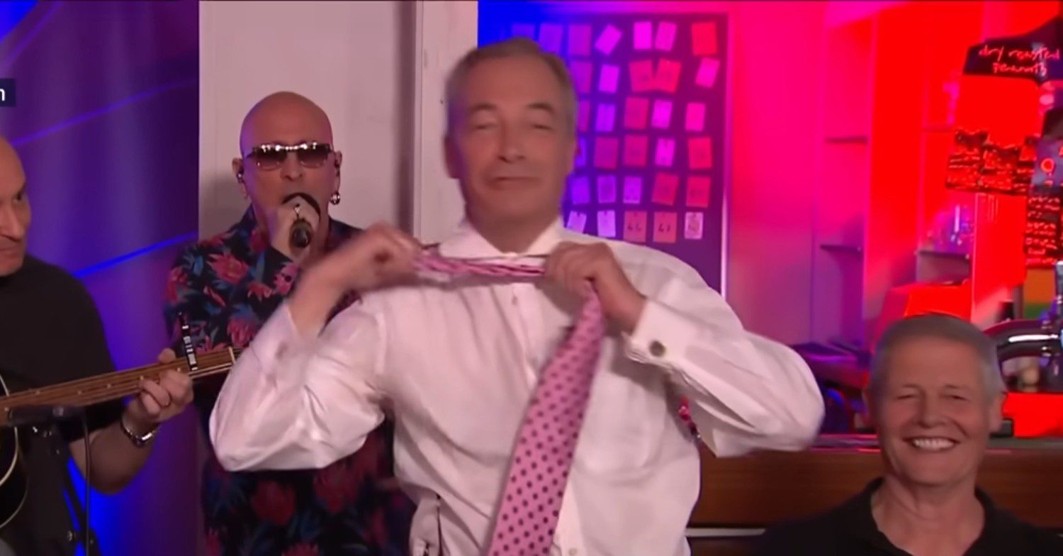 Nigel Farage strip tease