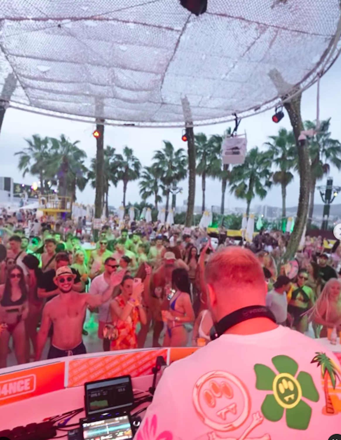 James Haskell working as a DJ