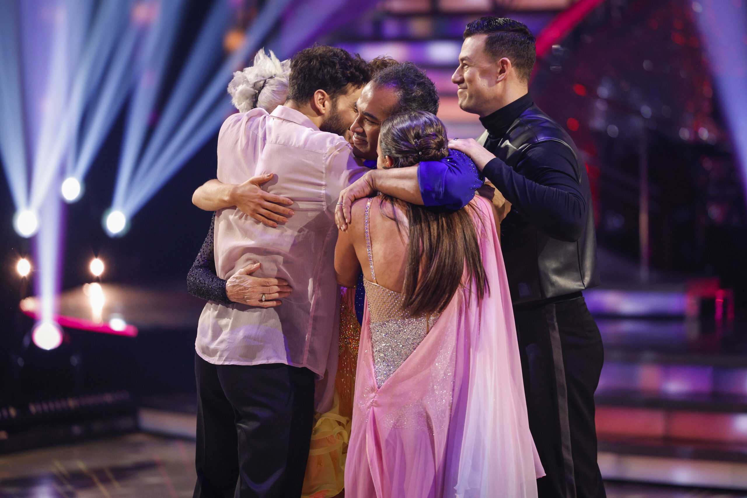 Cast of Strictly hug as Krishnan eliminated