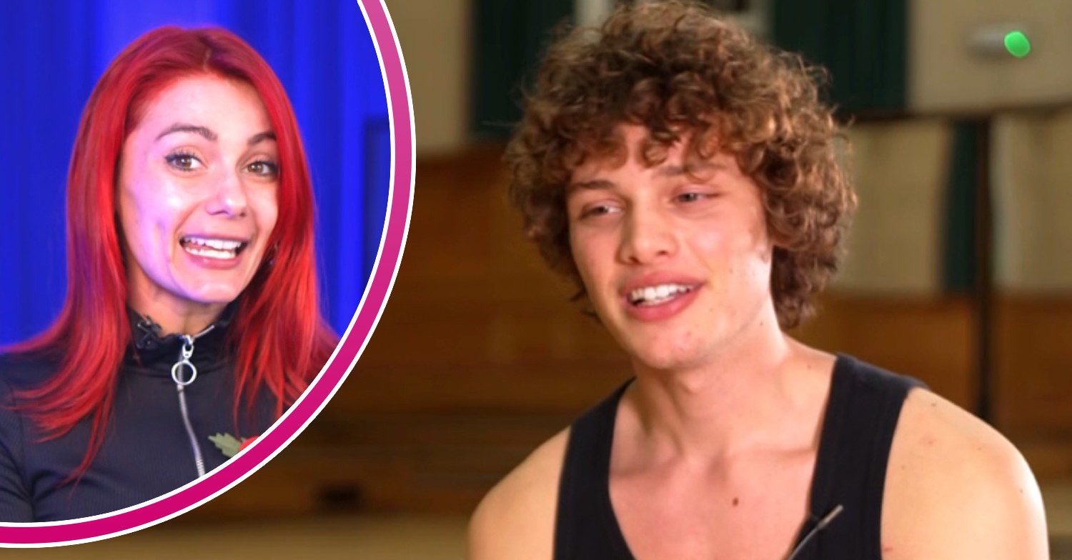 Dianne Buswell / Bobby Brazier looking concerned on Strictly