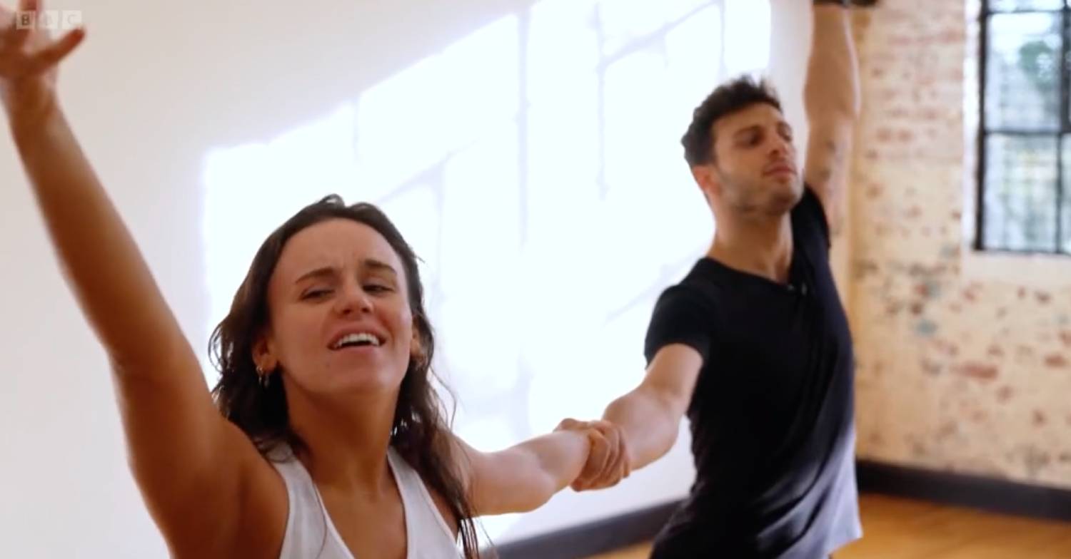 Strictly star Ellie Leach rehearses