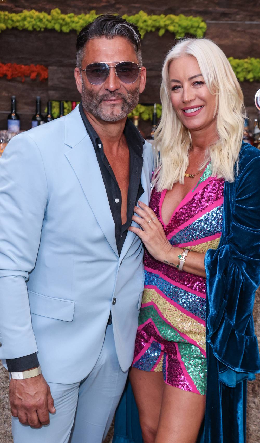 Jimmy Barba and Denise Van Outen, pose for pics in September 2023