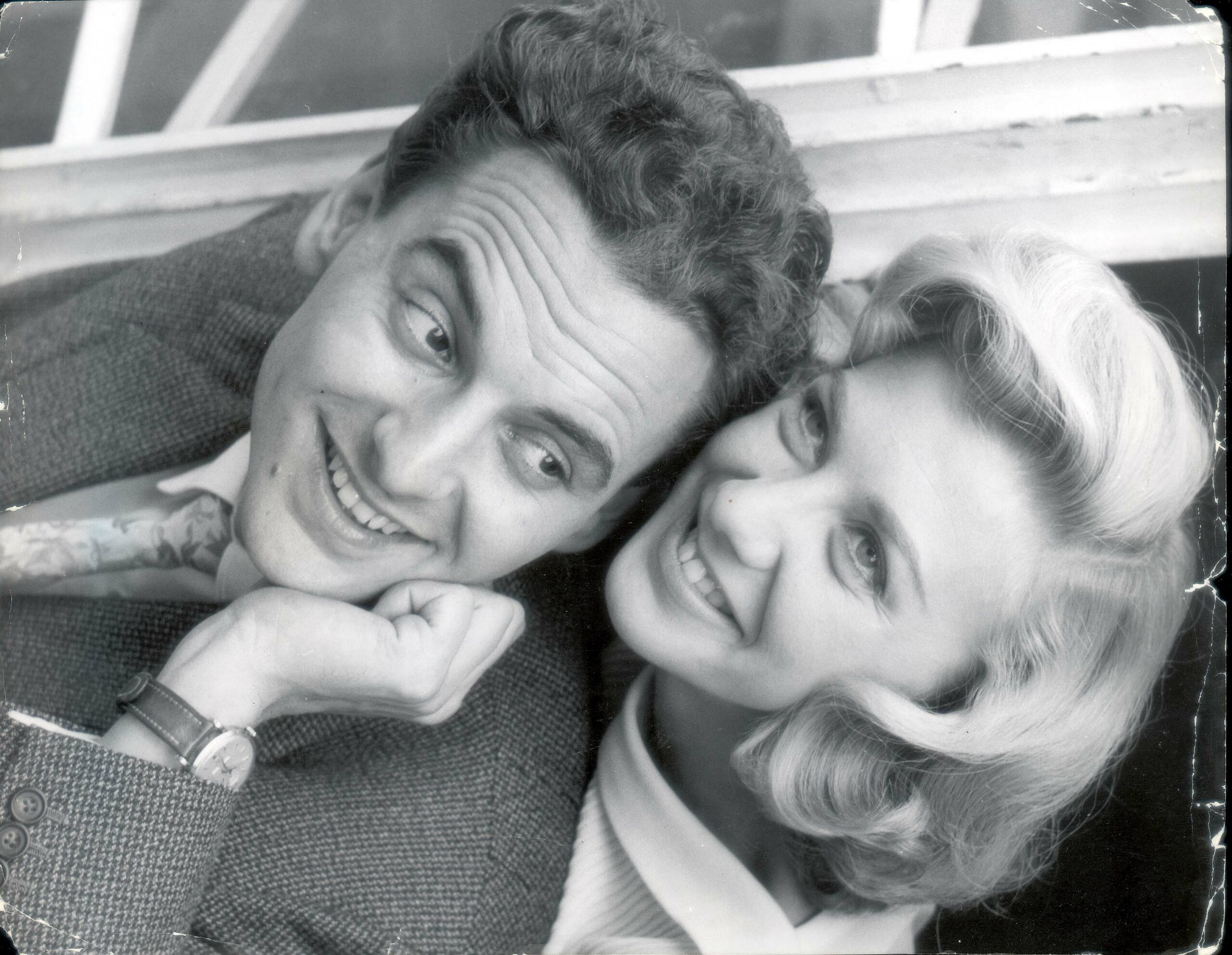 Coronation Street star Joan Savage and Bob Monkhouse are smiling together