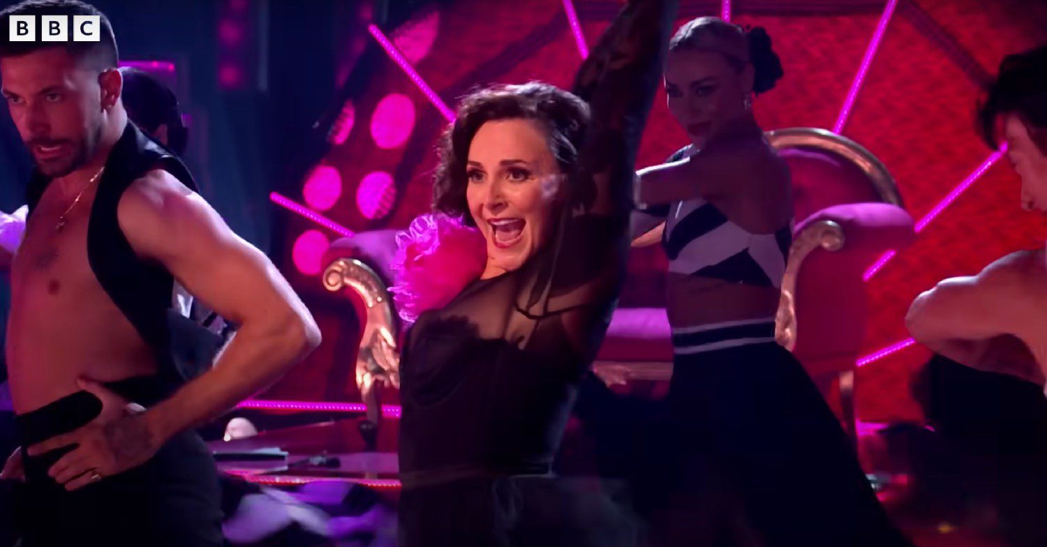 Strictly Come Dancing Judge Shirley Ballas dancing while on the BBC show.