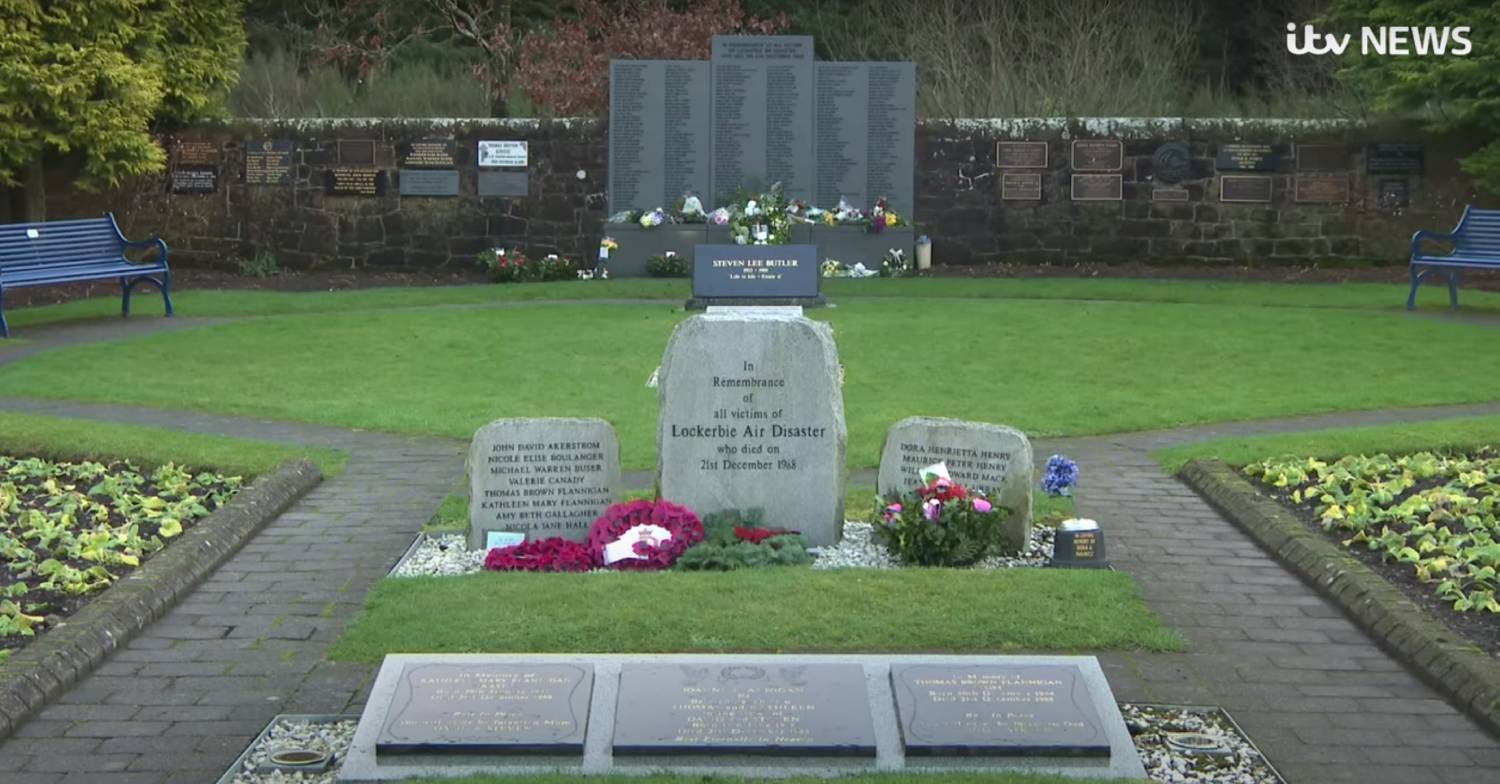 A view of a Lockerbie bombing memorial