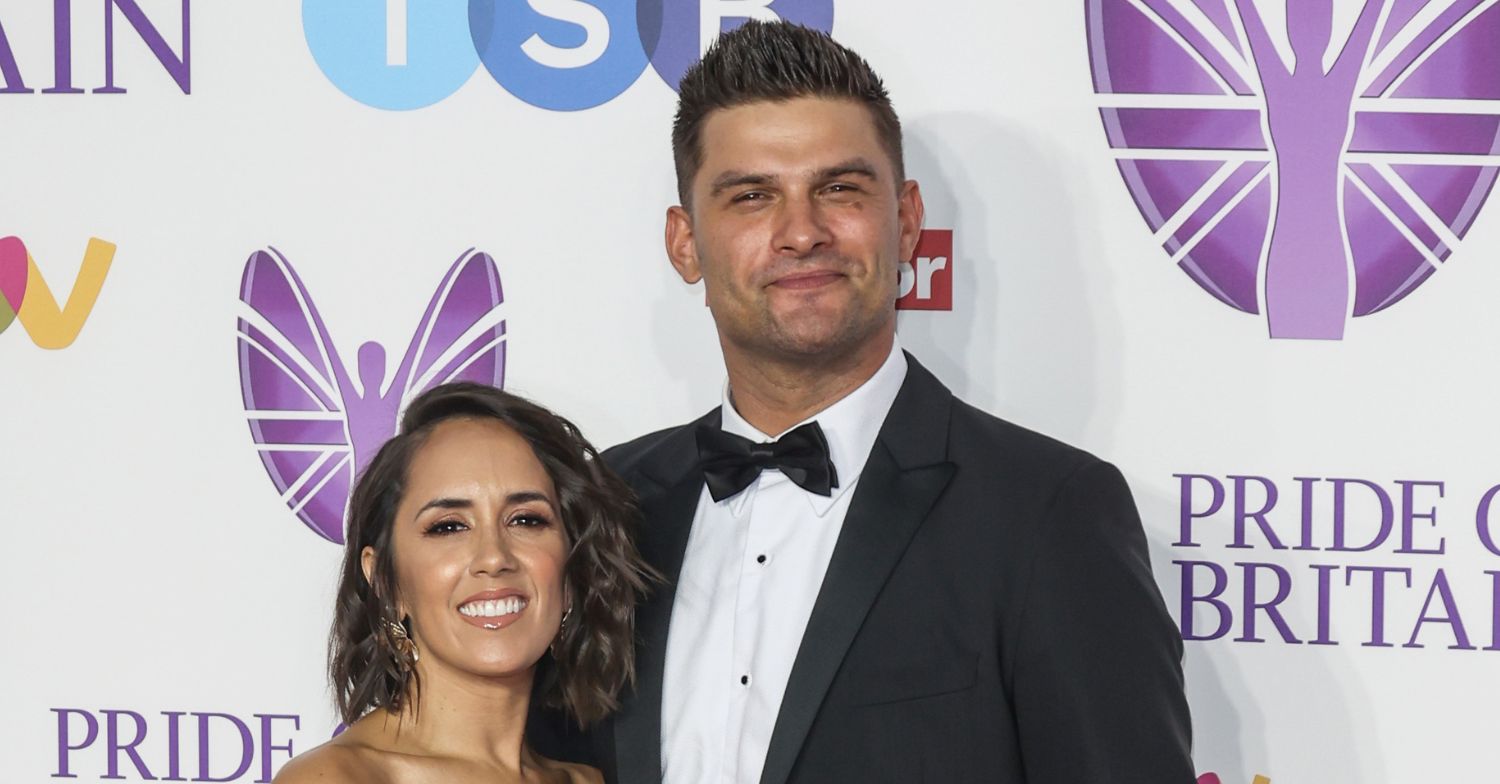 Janette Manrara and Aljaz Skorjanec on the red carpet
