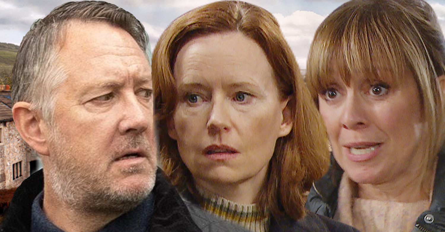 Emmerdale's Gus, Lucy, Rhona, the background of the Dales