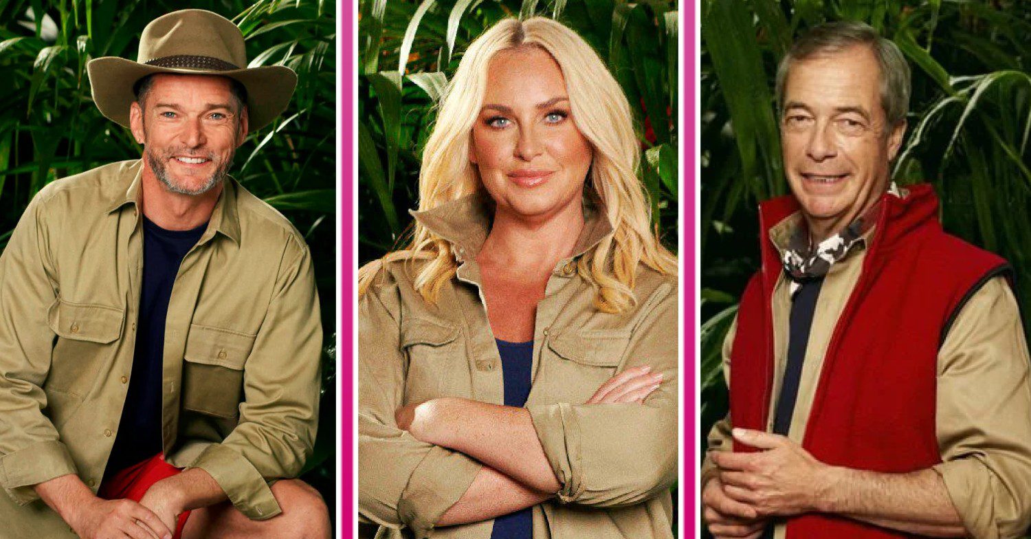 I'm A Celebrity contestants Nigel Farage, Josie Gibson and Fred Sirieix on Im A Celeb (Credit: ITV/Composite: ED!)