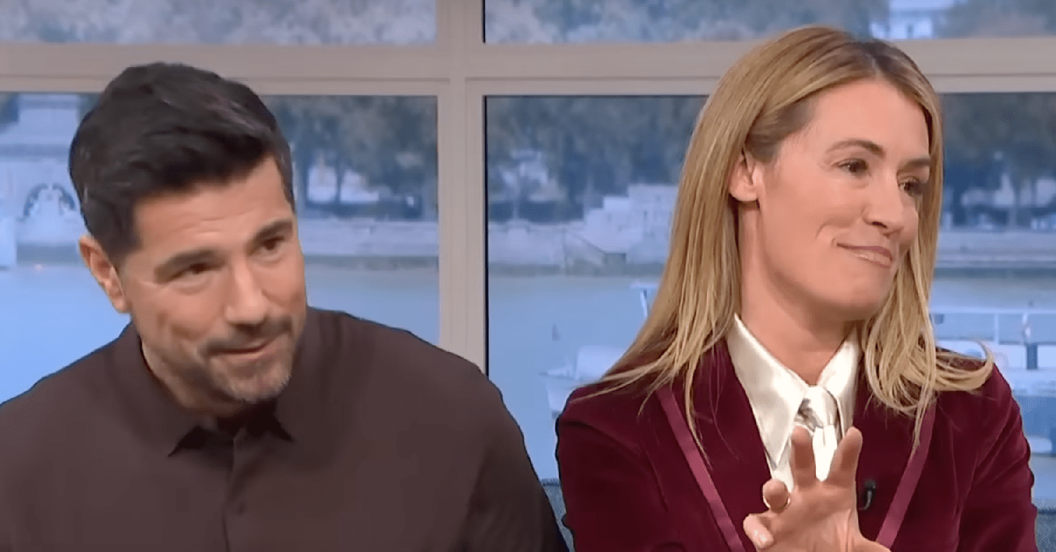 Craig Doyle and Cat Deeley hosting This Morning and smiling