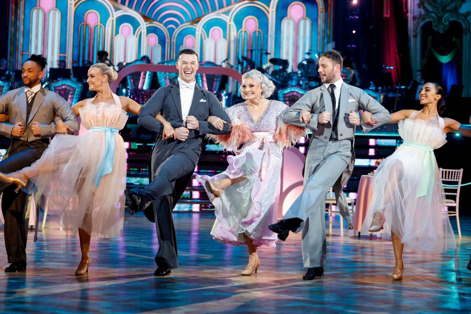 Angela Rippon and Kai Widdrington perform their American Smooth on Strictly