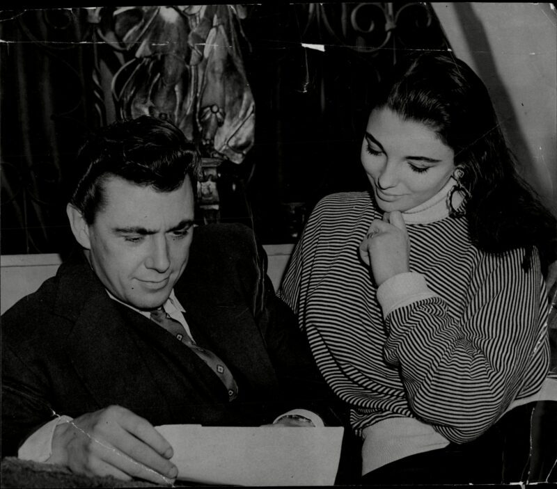 Joan Collins and her first husband Maxwell Reed