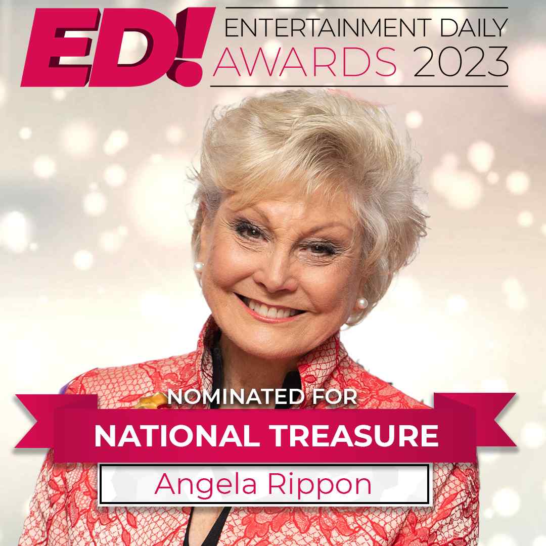 Angela Rippon smiling in Entertainment Daily Awards 2023 nominee post