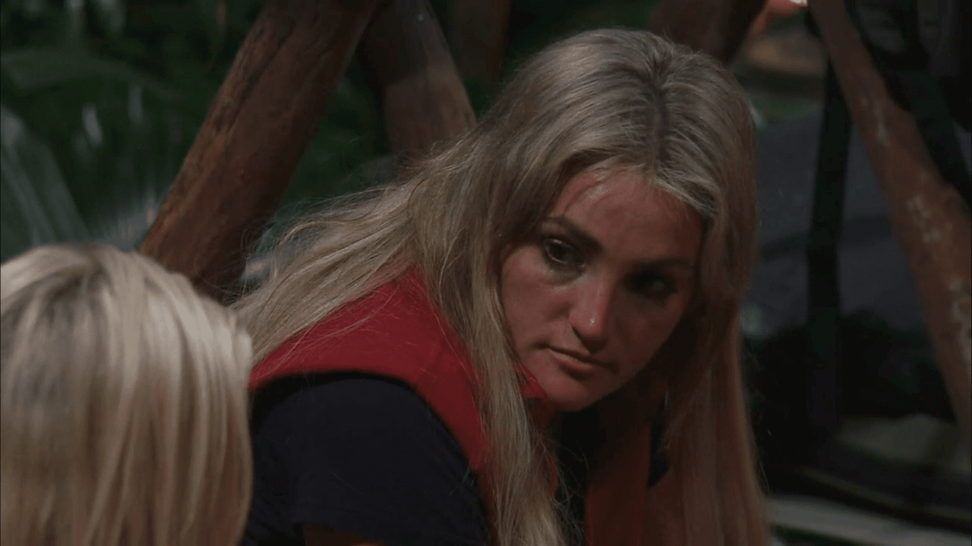 Jamie Lynn Spears looking miserable on I'm A Celeb
