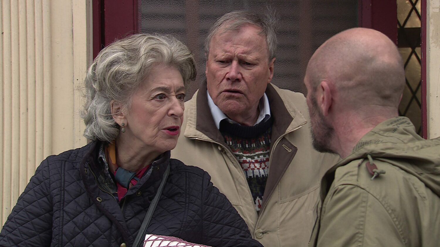 Roy, Evelyn and Terrie arguing on Corrie
