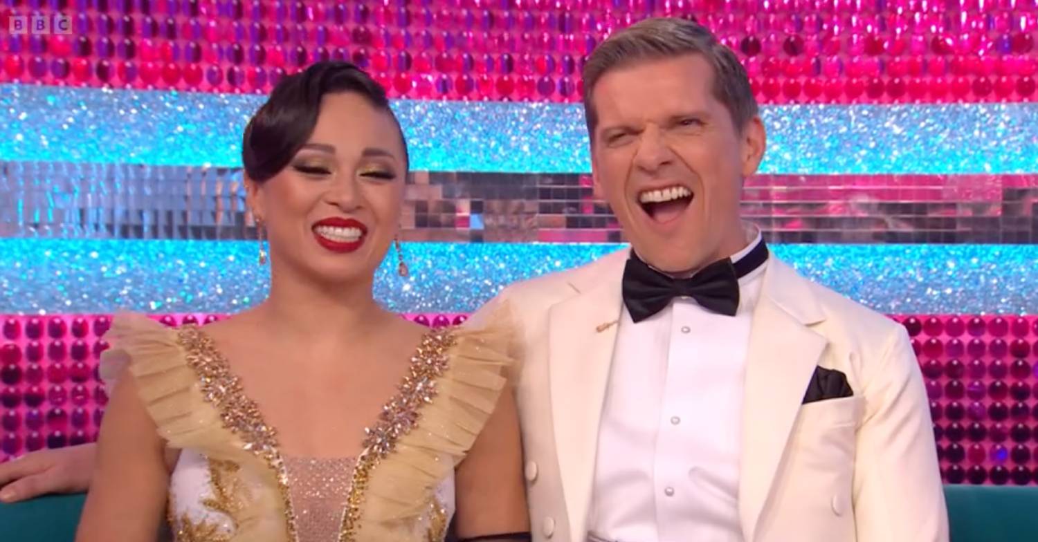 Katya Jones and Nigel Harman during the results show