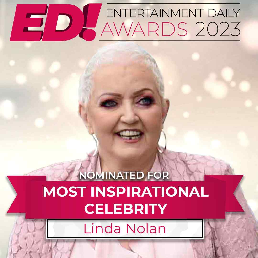 Linda Nolan smiling in her Entertainment Daily Awards 2023 headshot