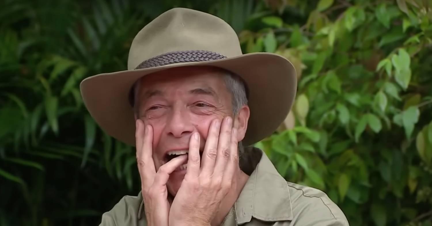 Nigel Farage looks happy