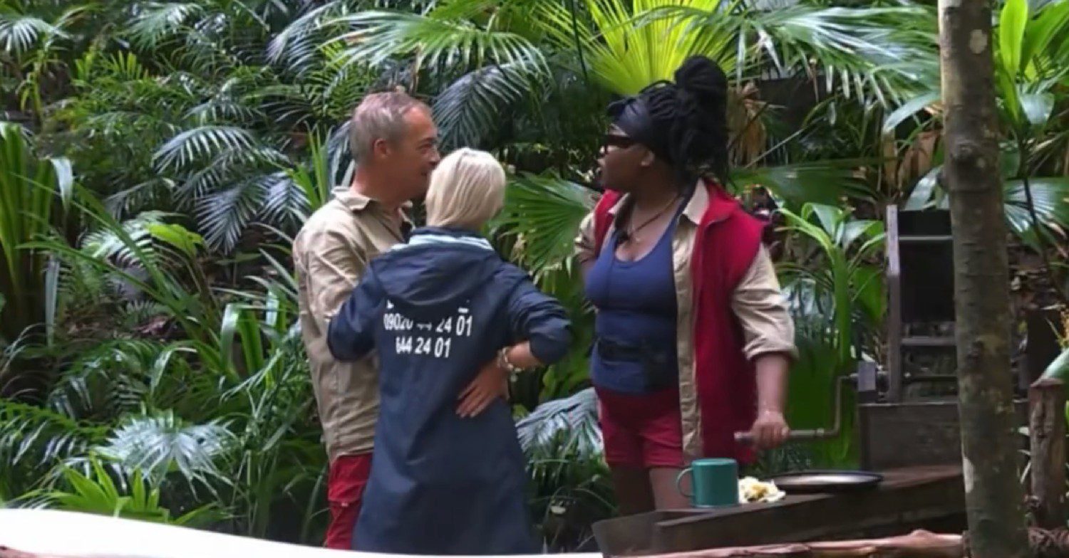 Nigel Farage and Nella Rose on I'm A Celebrity