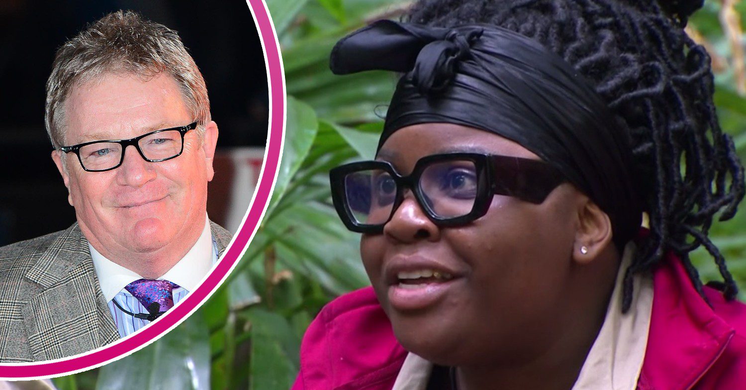 Jim Davidson looks smug, Nella Rose listens