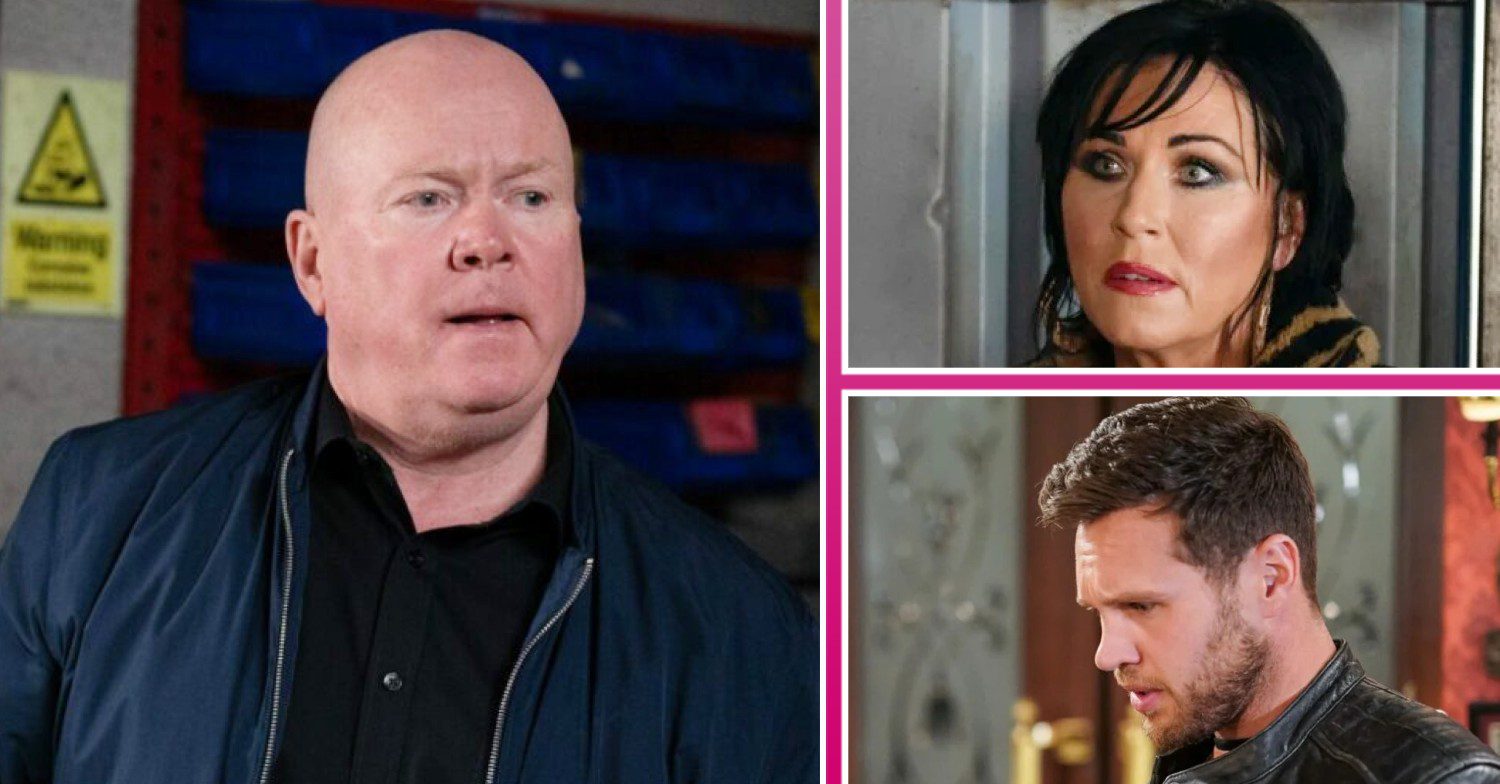 Composite image of Phil, Kat and Keanu on EastEnders, in various states of upset (Credit: BBC/Composite: ED!)