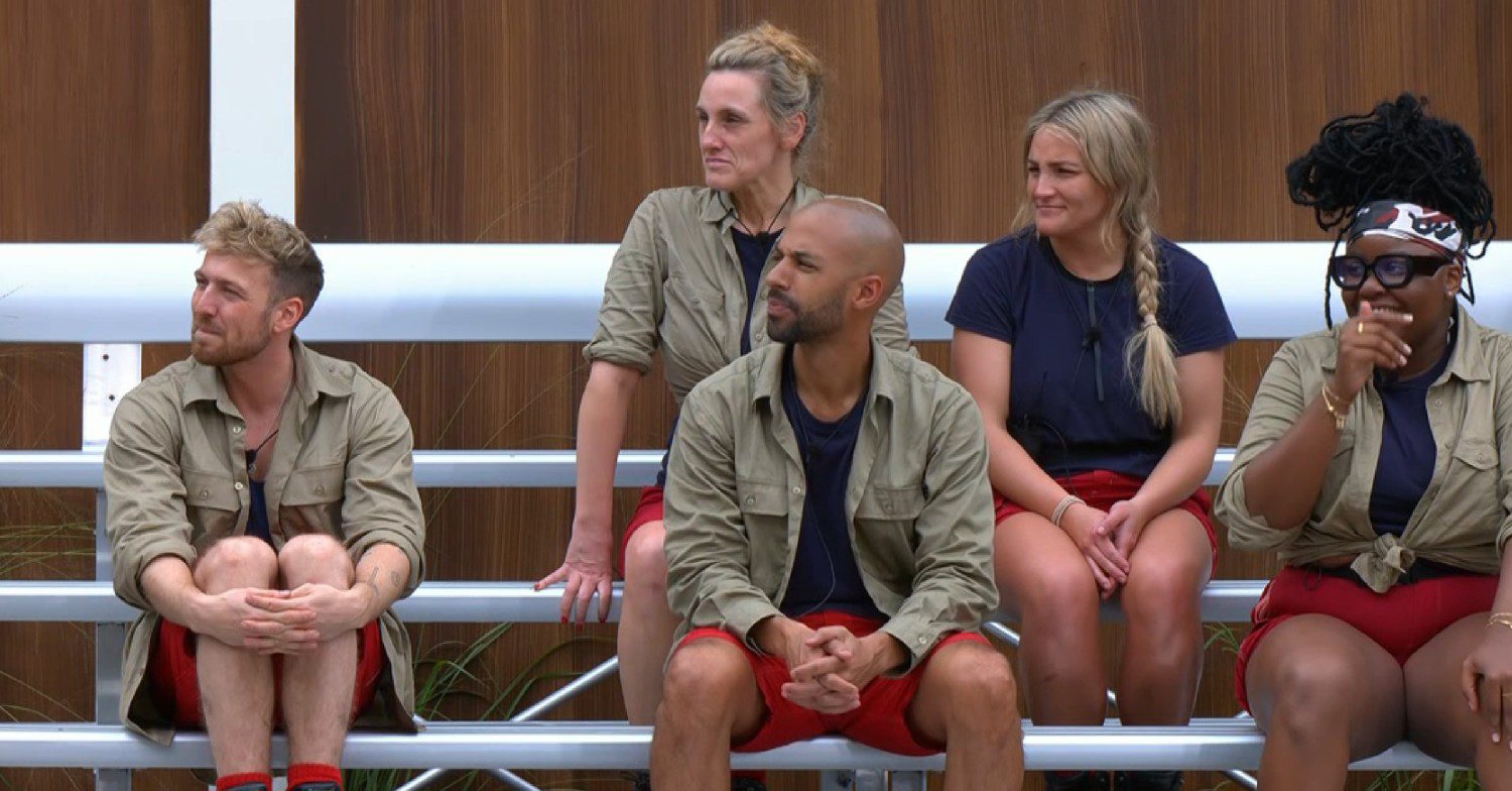 Sam Thompson and his I'm A Celebrity campmates 
