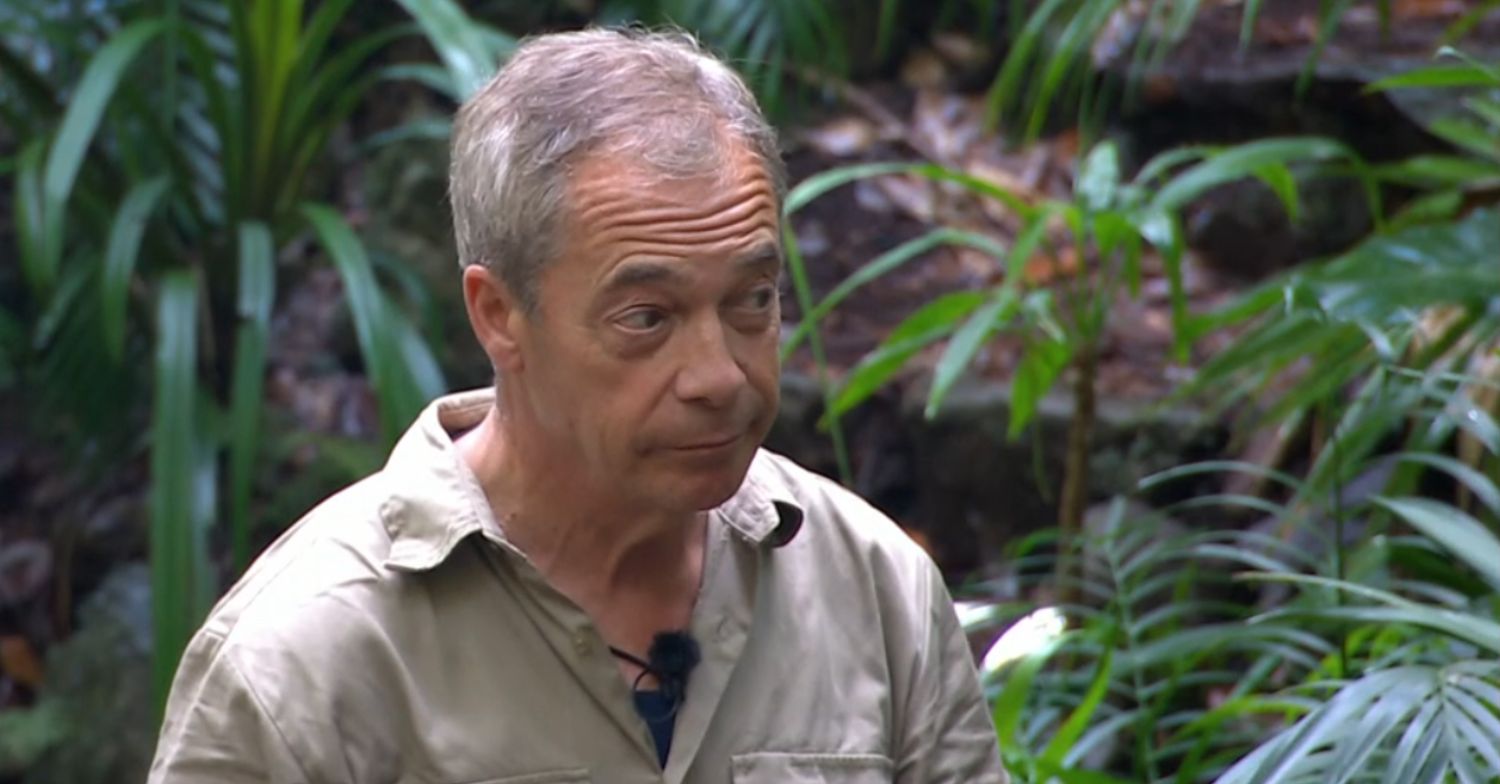 Nigel Farage in the I'm A Celebrity jungle