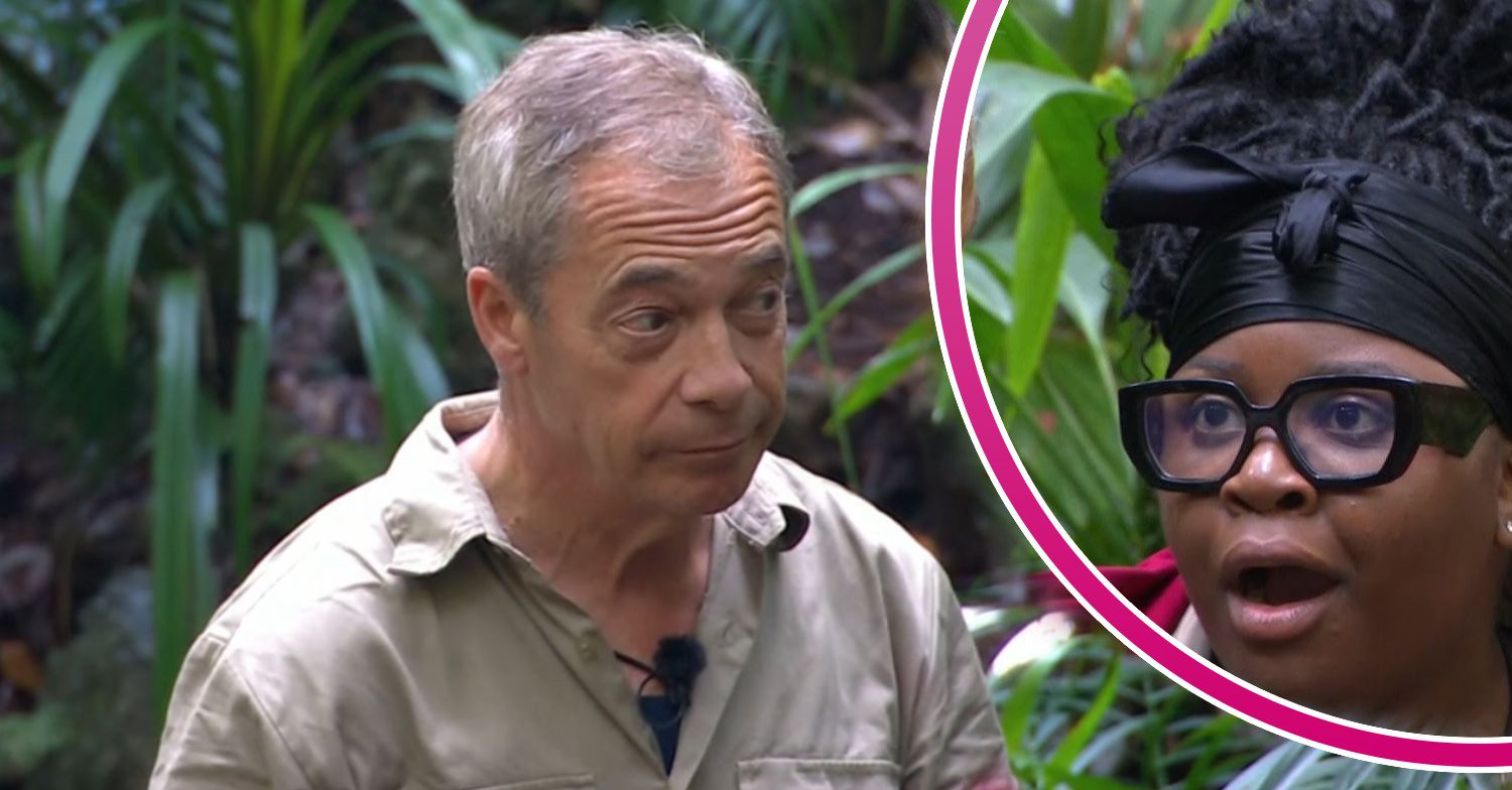 Nigel Farage and Nella Rose in the I'm A Celebrity jungle