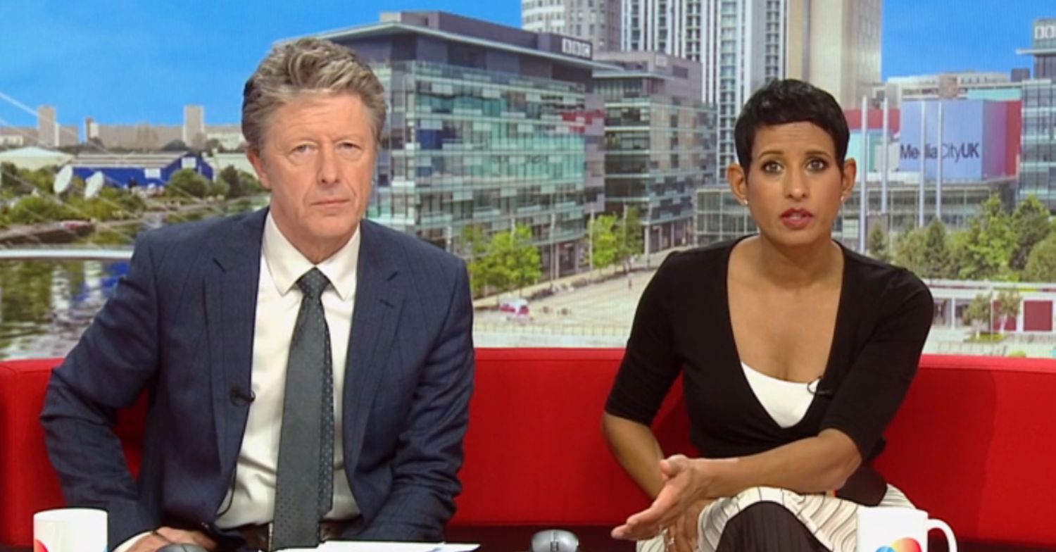 Naga Munchetty and Charlie Stayt on BBC Breakfast