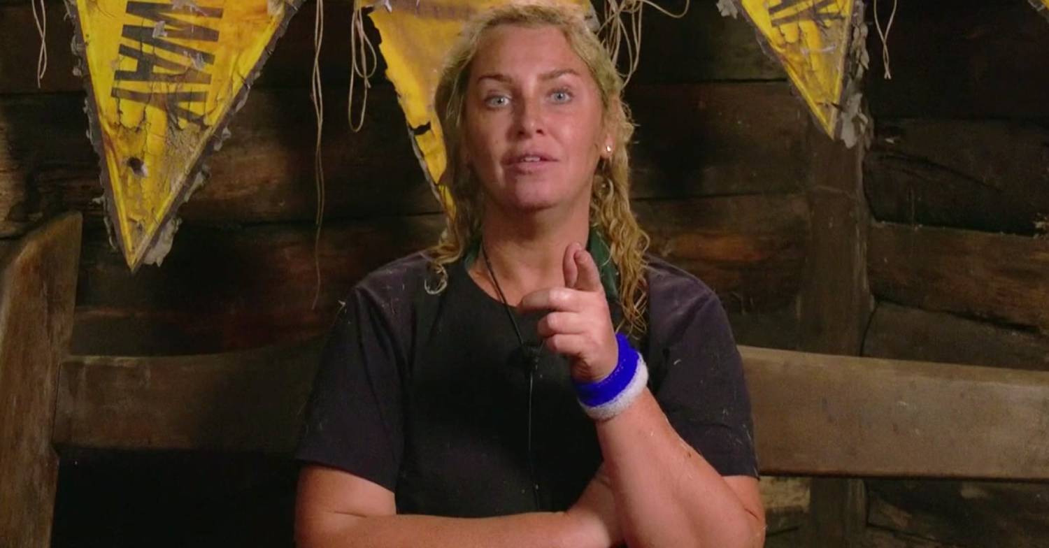 Josie Gibson speaks in the I'm A Celebrity Bush Telegraph