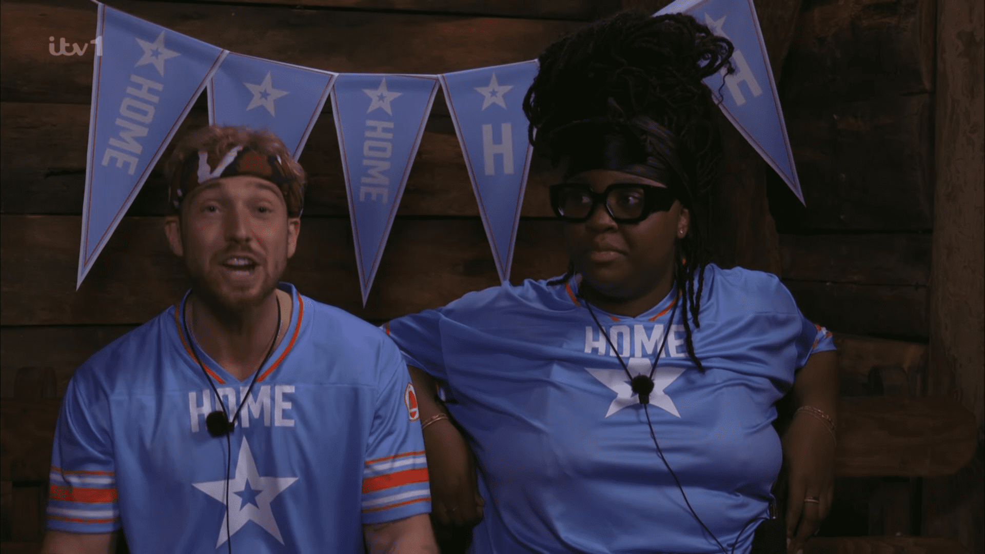 Sam Thompson and Nella Rose on I'm A Celebrity in he Bush Telegraph