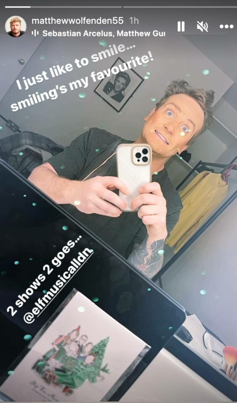 Matthew Wolfenden shares an Instagram post