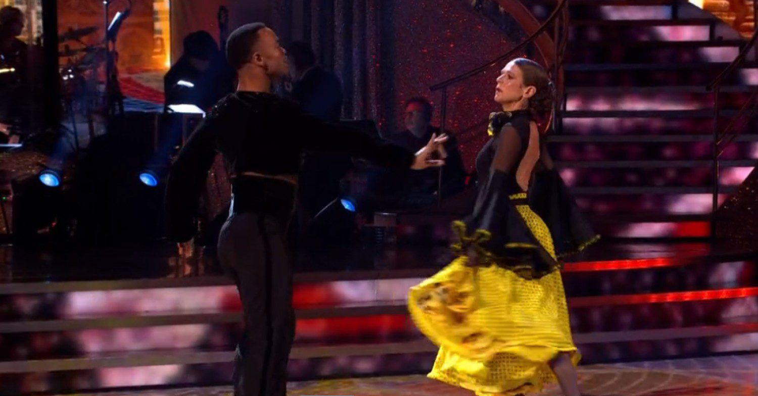 Annabel and Johannes dancing on Strictly