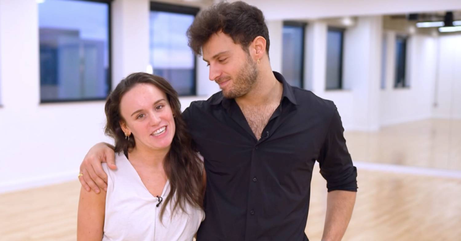 Ellie Leach and Vito Coppola during rehearsals