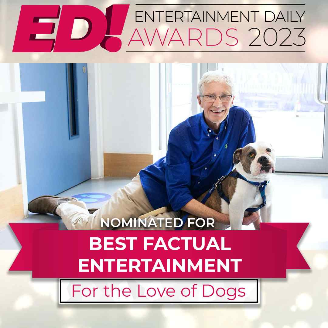 Paul O'Grady with a dog