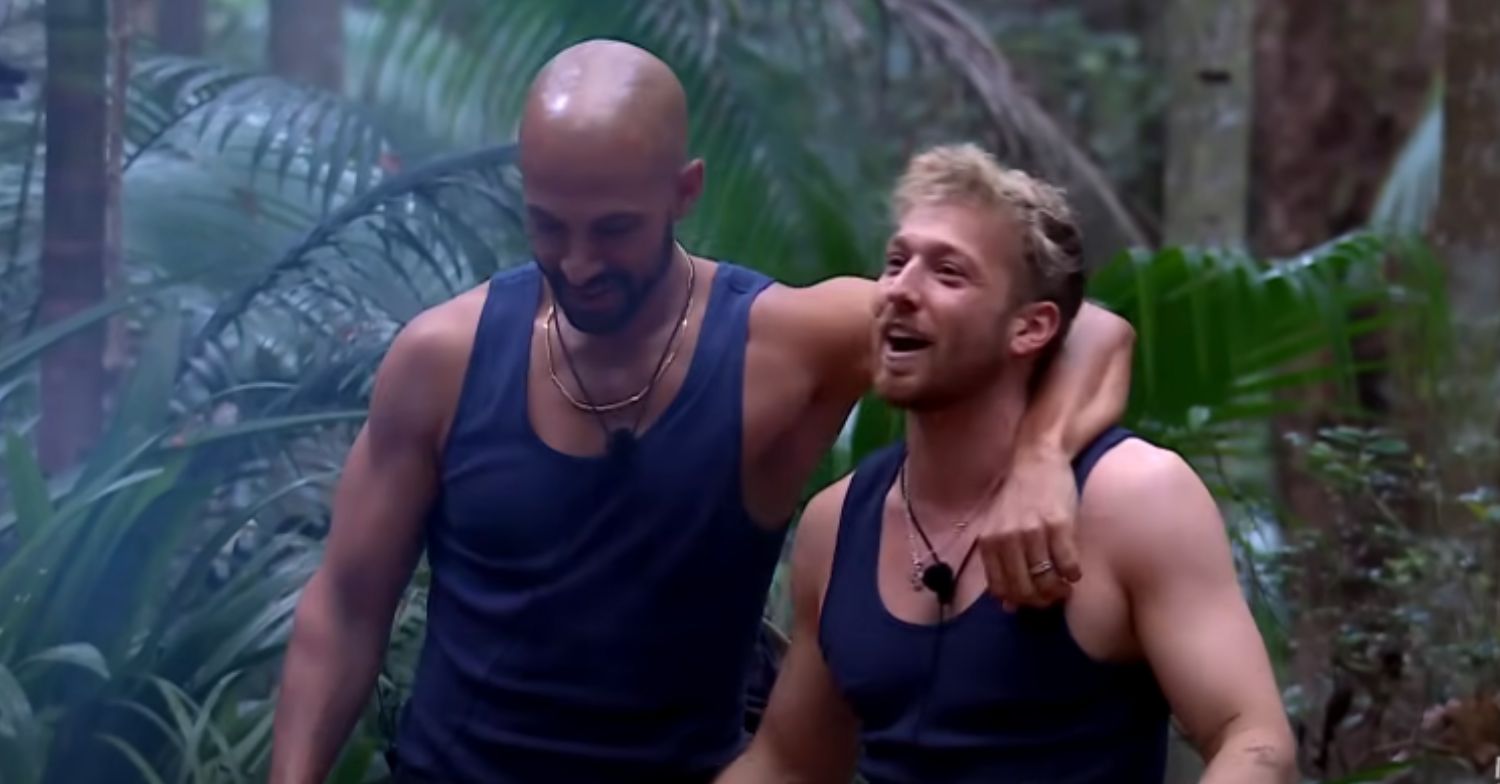 Sam Thompson and Marvin Humes in I'm A Celebrity