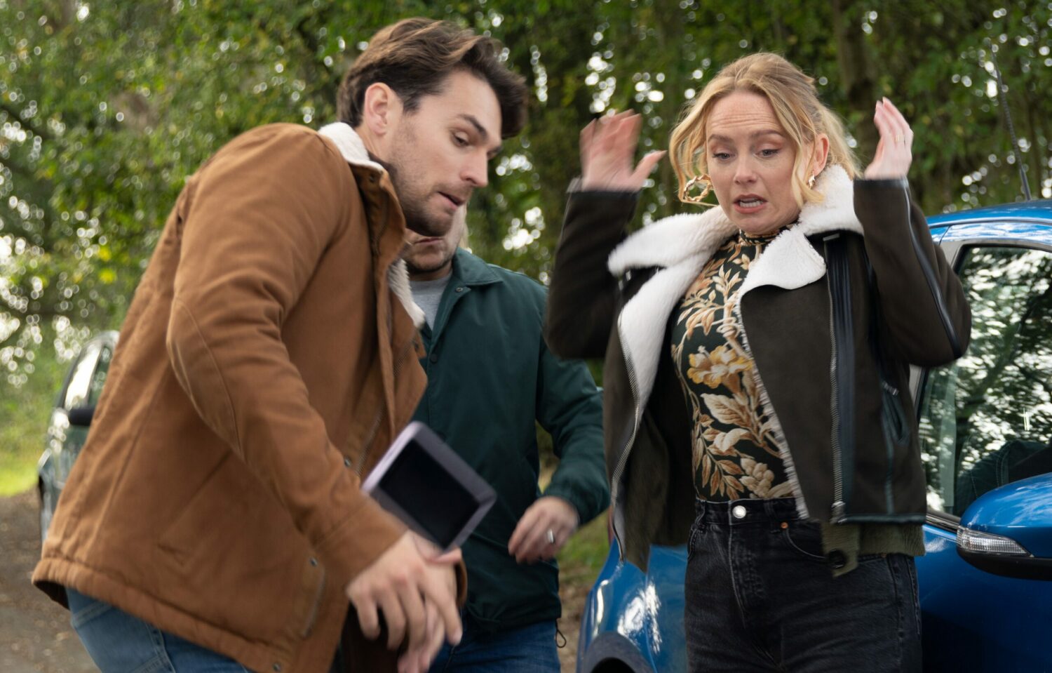 Mack and Amy argue on Emmerdale