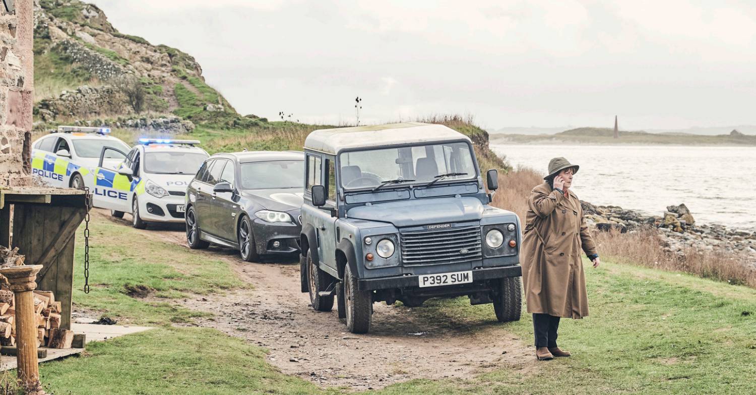 Brenda Blethyn on the phone in character as DCI Vera Stanhope
