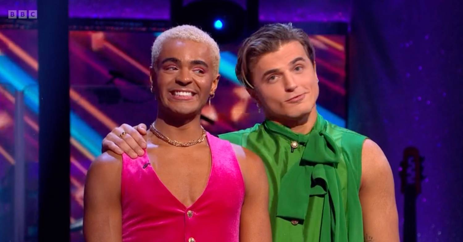 Layton Williams smiles alongside Nikita Kuzmin