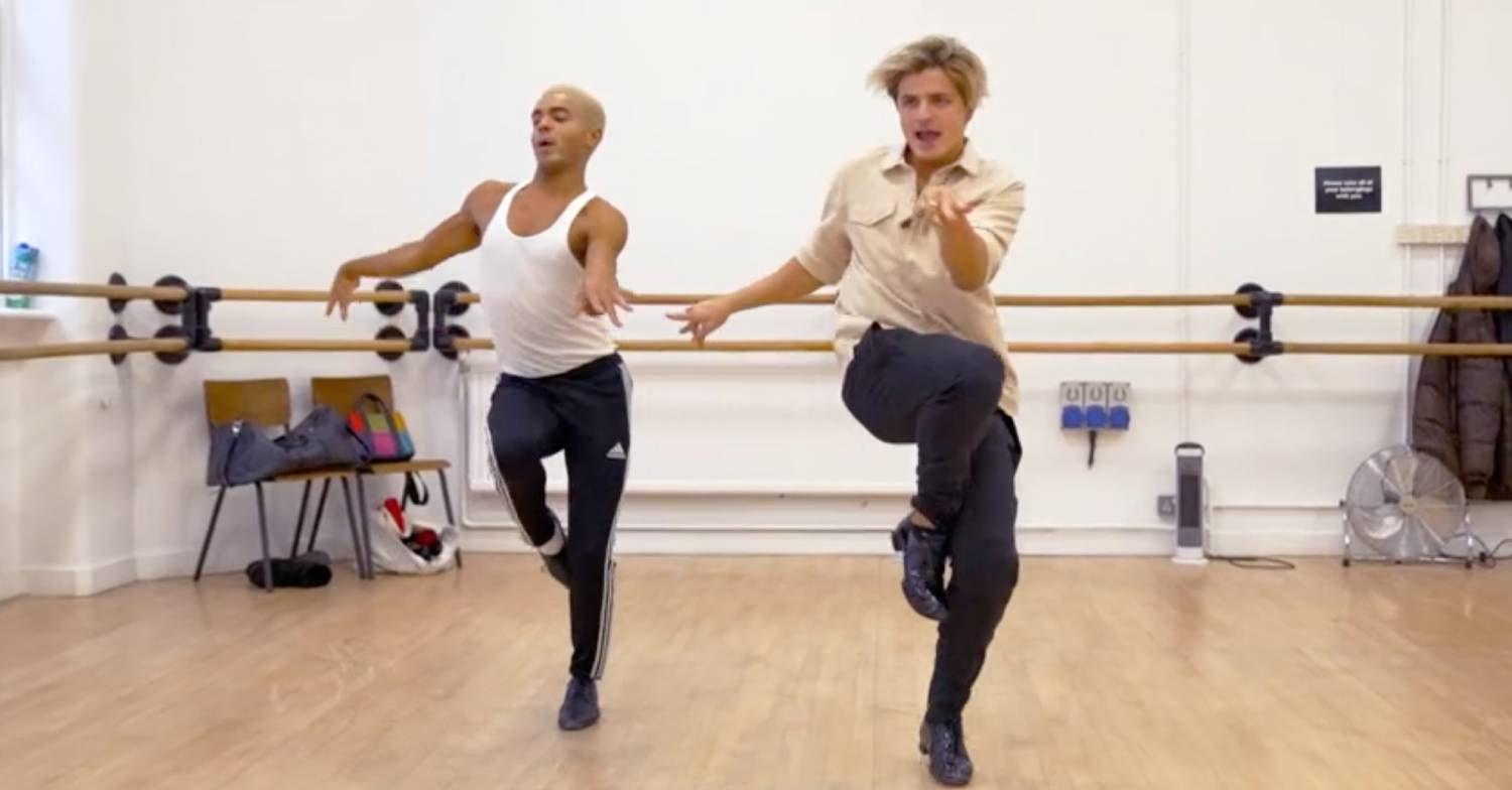 Layton Williams rehearses for Strictly Come Dancing with Nikita Kuzmin