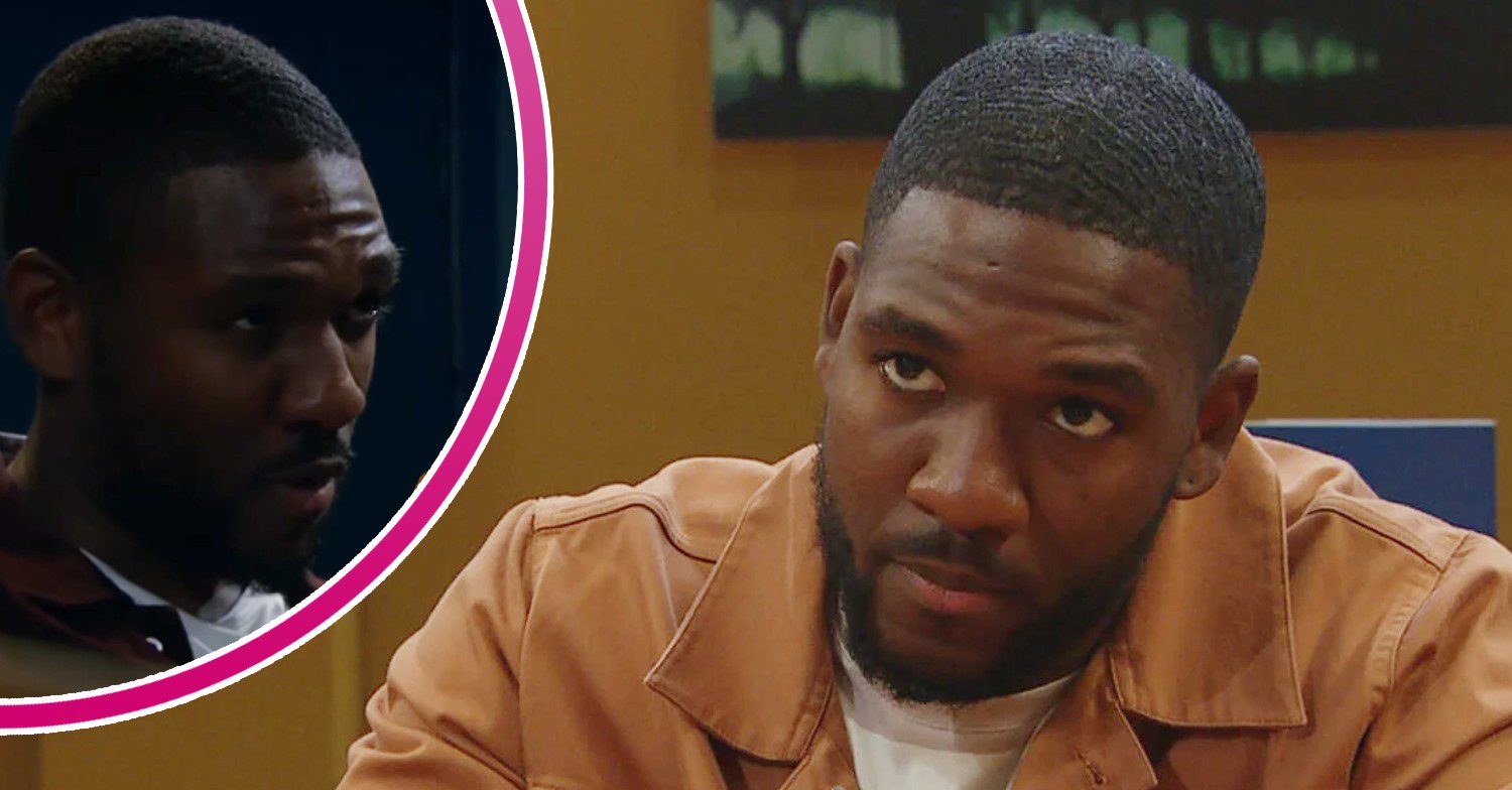 Ethan on Emmerdale; inset, looking angry (Credit: ITV/Composite:ED)!