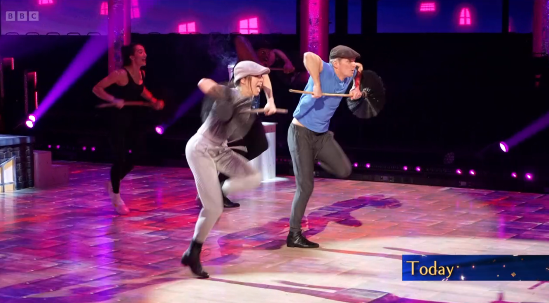 Katya and Nigel in rehearsals for their Charleston