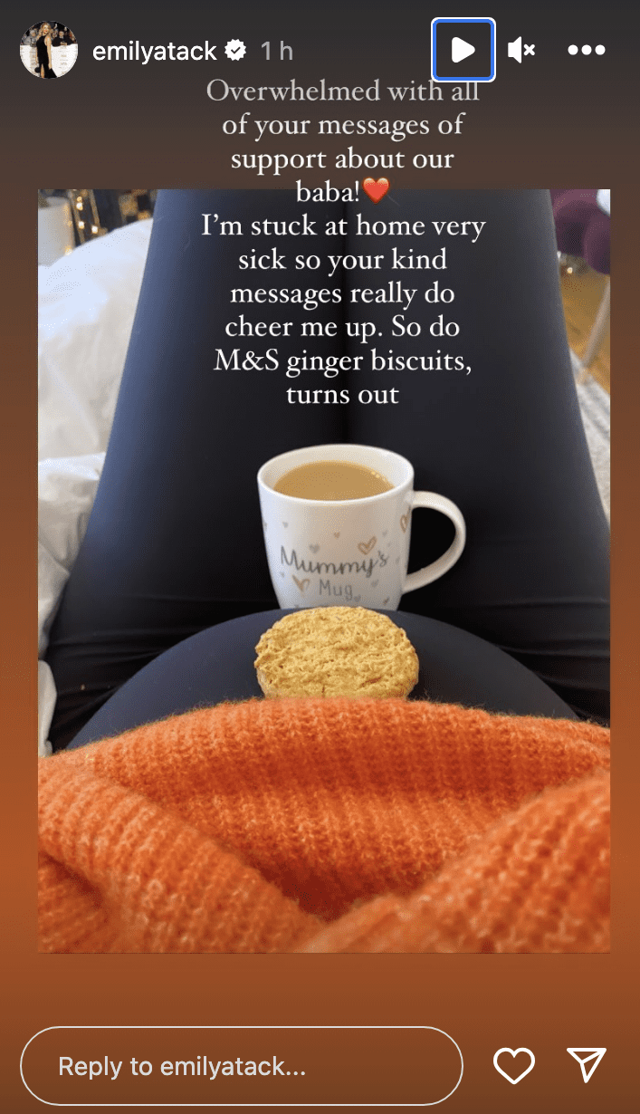 Emily Atack Instagram story