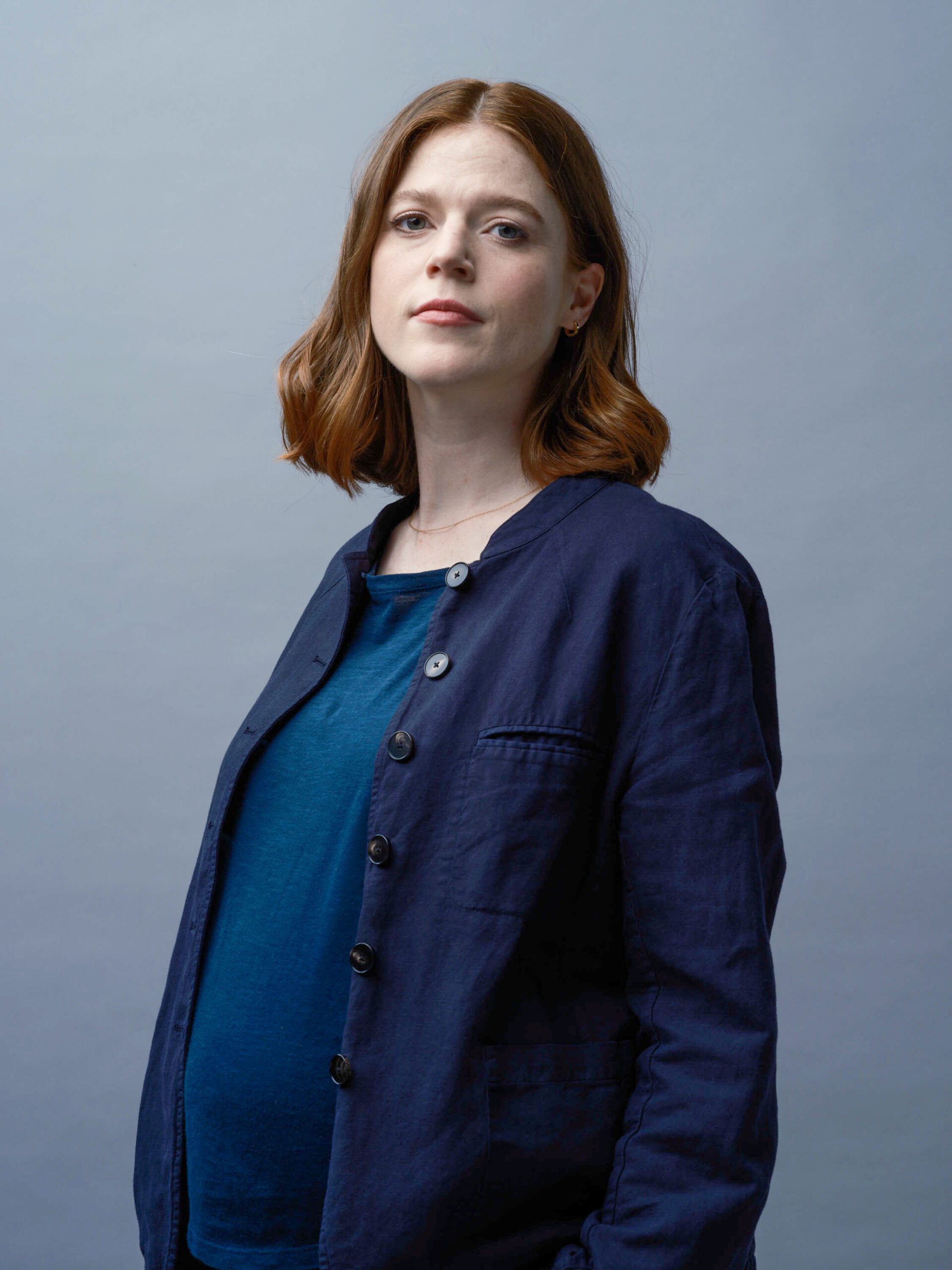 Rose Leslie as pregnant DI Kirsten Longacre in Vigil series 2