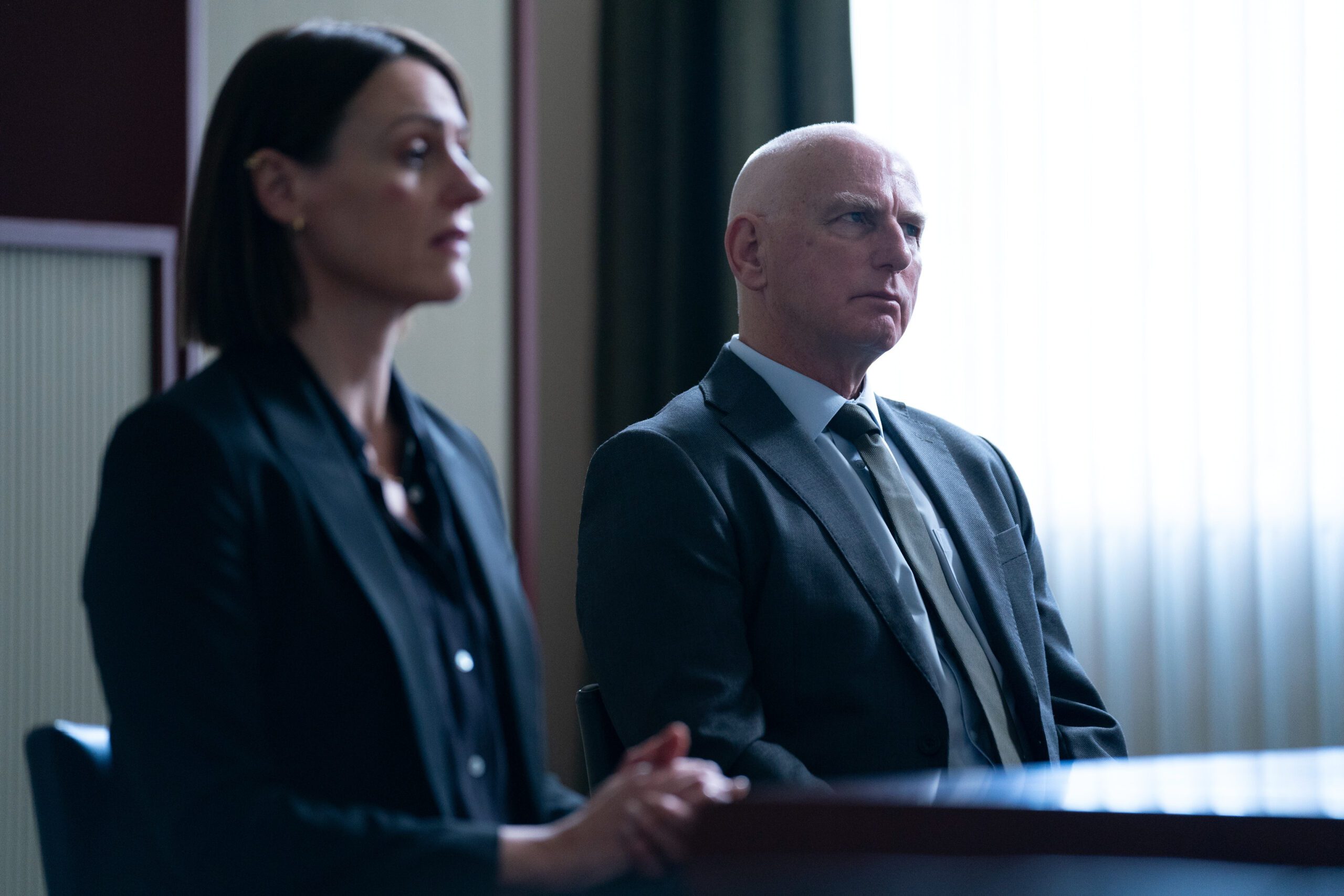 Suranne Jones and Gary Lewis in Vigil series 2