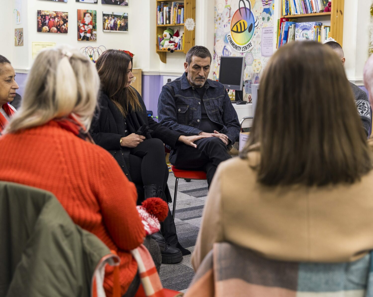 Carla and Peter at his support group in Corrie