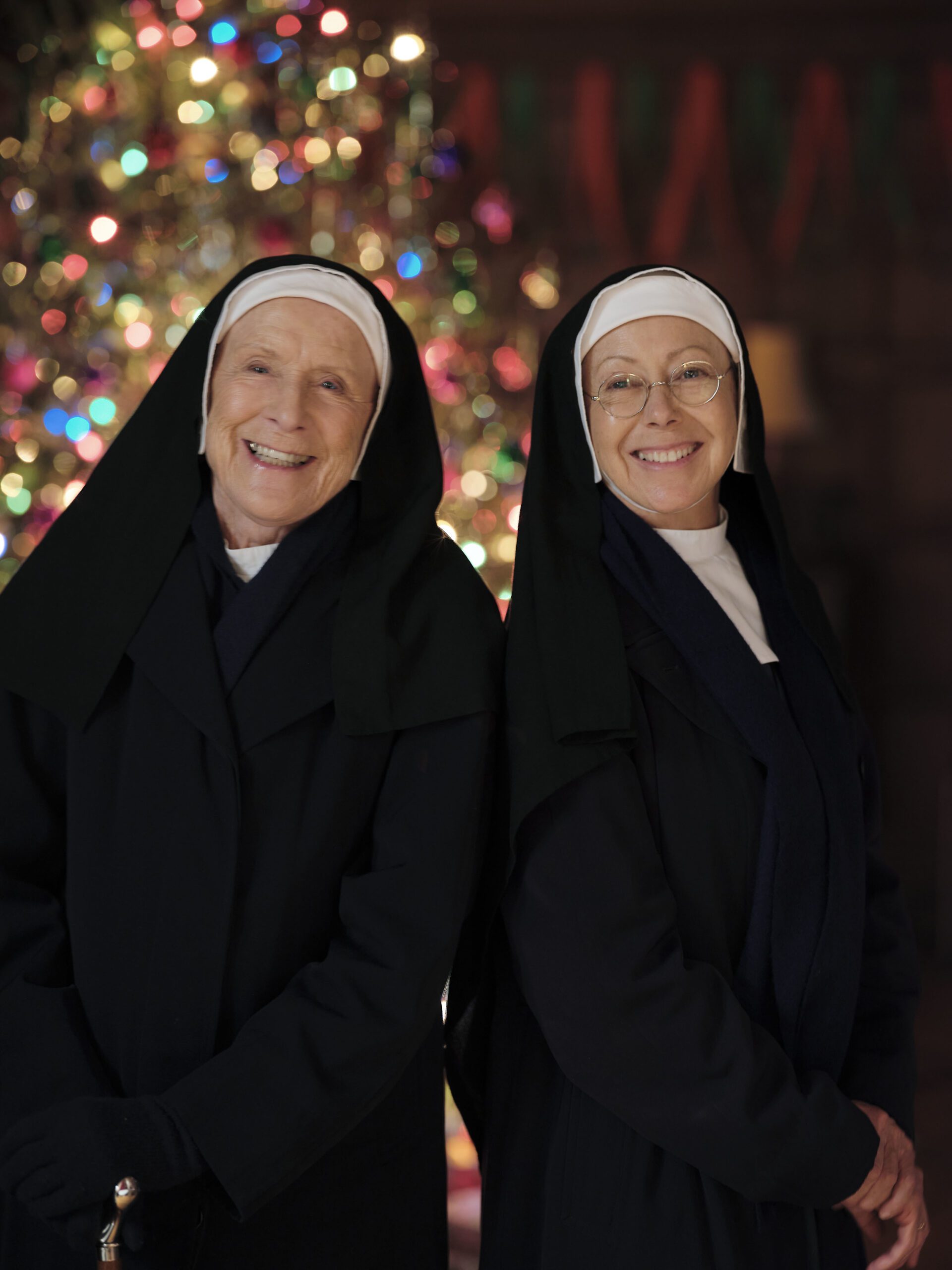 Sister Monica Joan and Sister Juliene smile