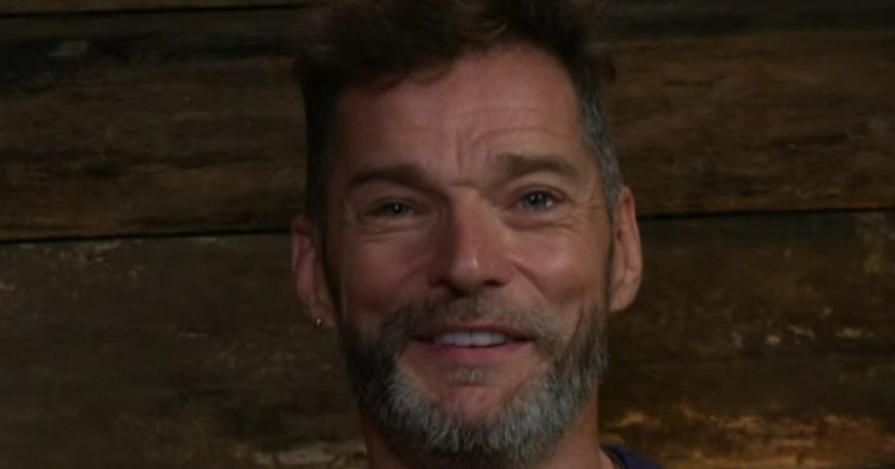 Fred Sirieix on I'm A Celebrity smiling in the bush telegraph
