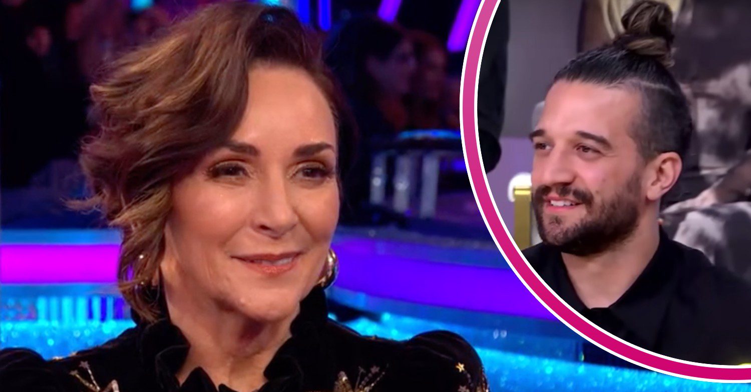 Strictly judge Shirley Ballas smiles, her son Mark Ballas also smiles