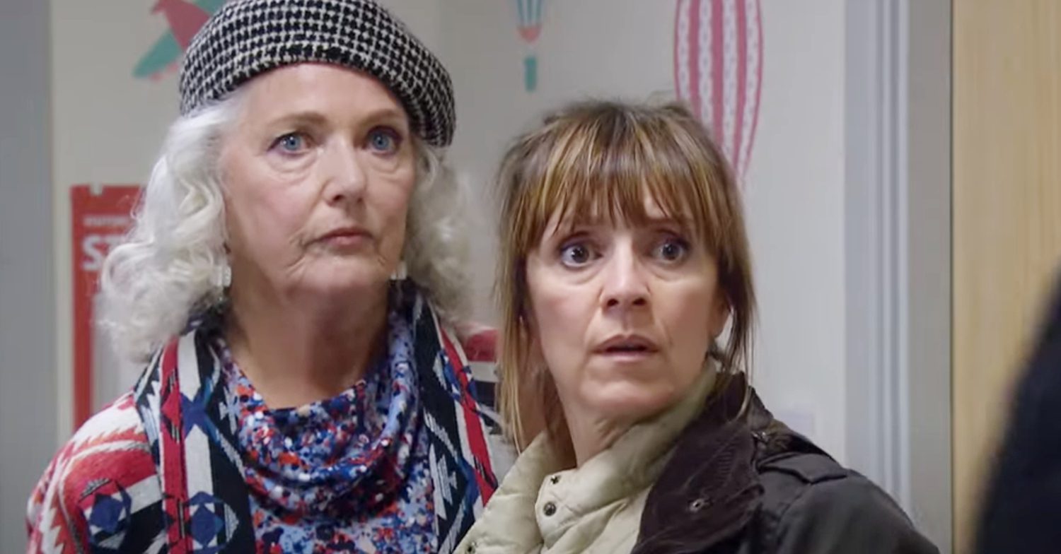 Emmerdale's Mary and Rhona are in the hospital
