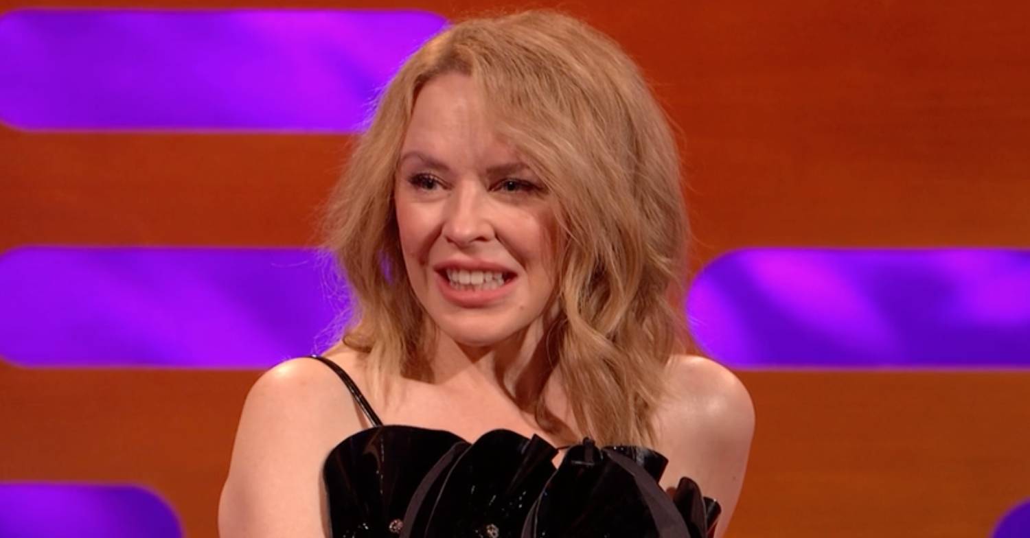 Kylie Minogue smiles